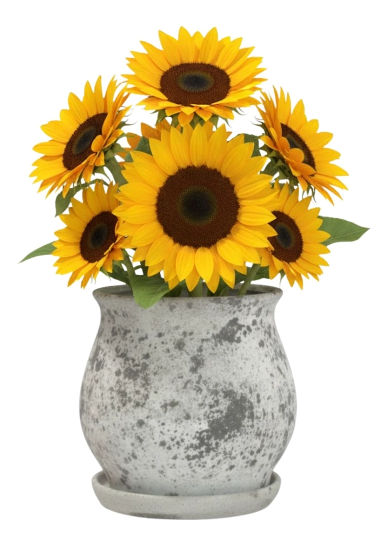 MACETA DECORATIVA PATRON MODERNO JASPEADO FUNCIONAL JHN - 3