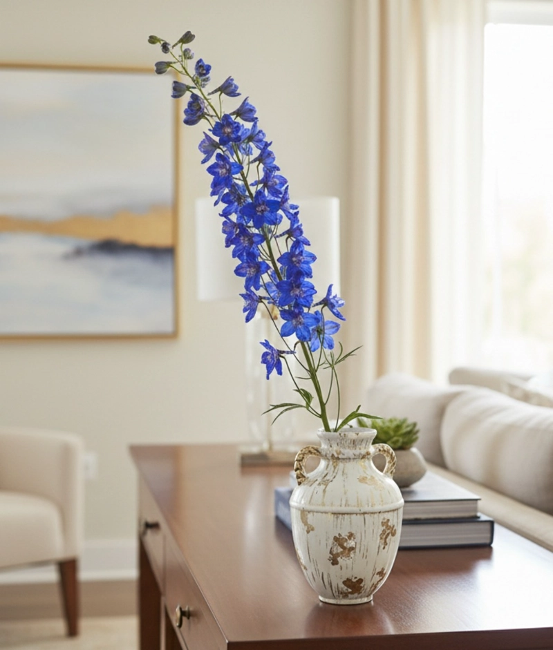FLORERO DECORATIVO MODERNO JARRON ESTILO ENVEJECIDO JHN - 9