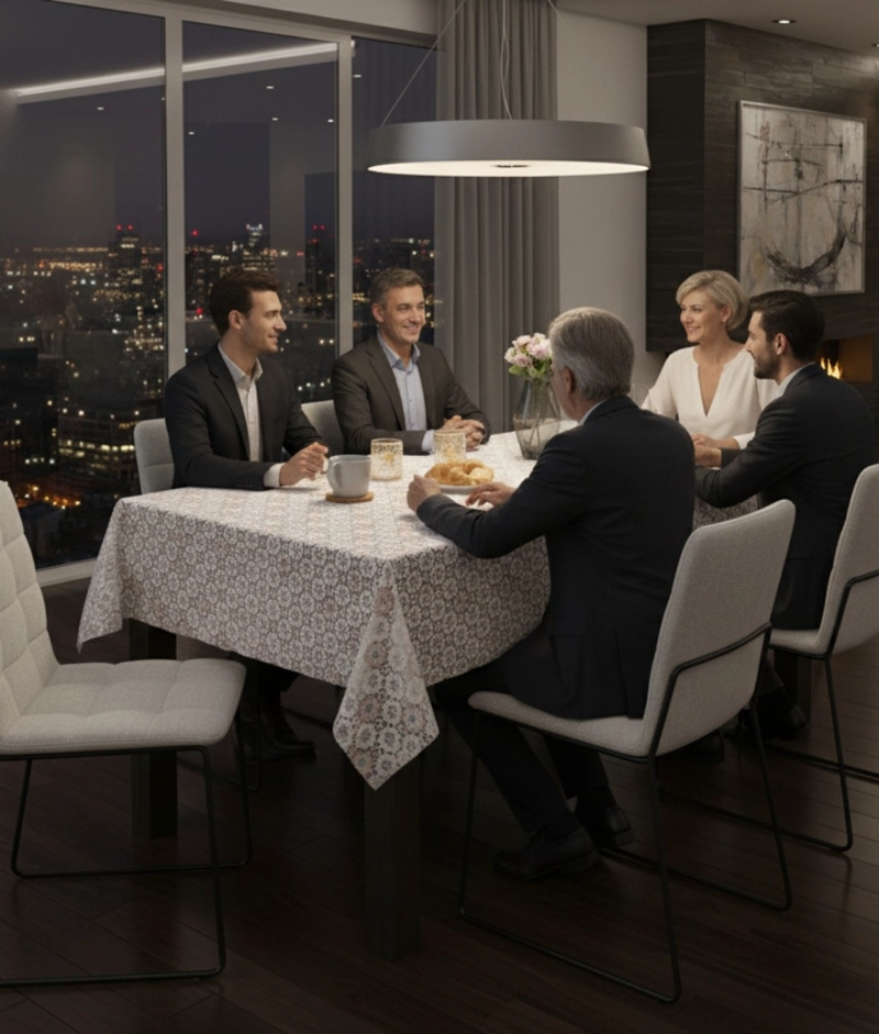 MANTEL DECORATIVO DISEÑO ENCAJE GEOME TRICO MODERNO JHN - 5