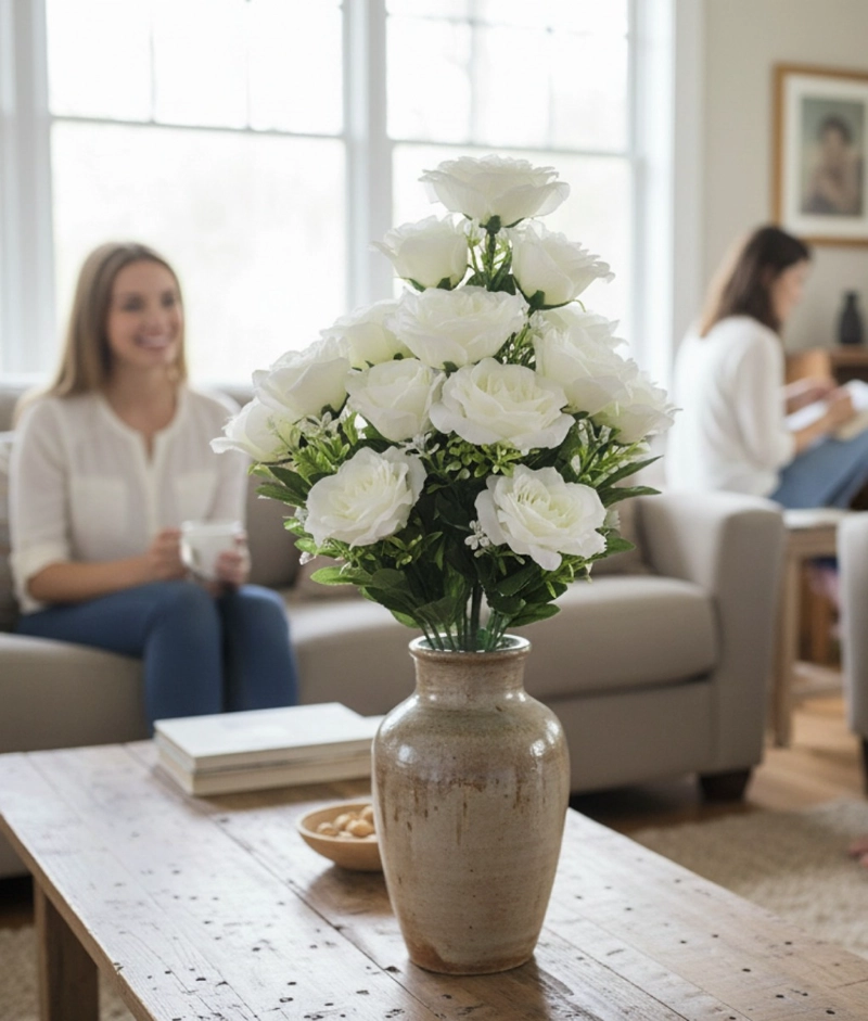 FLORES ARTIFICIALES RAMO FLORAL DECORATIVO ADORNO JHN - 6