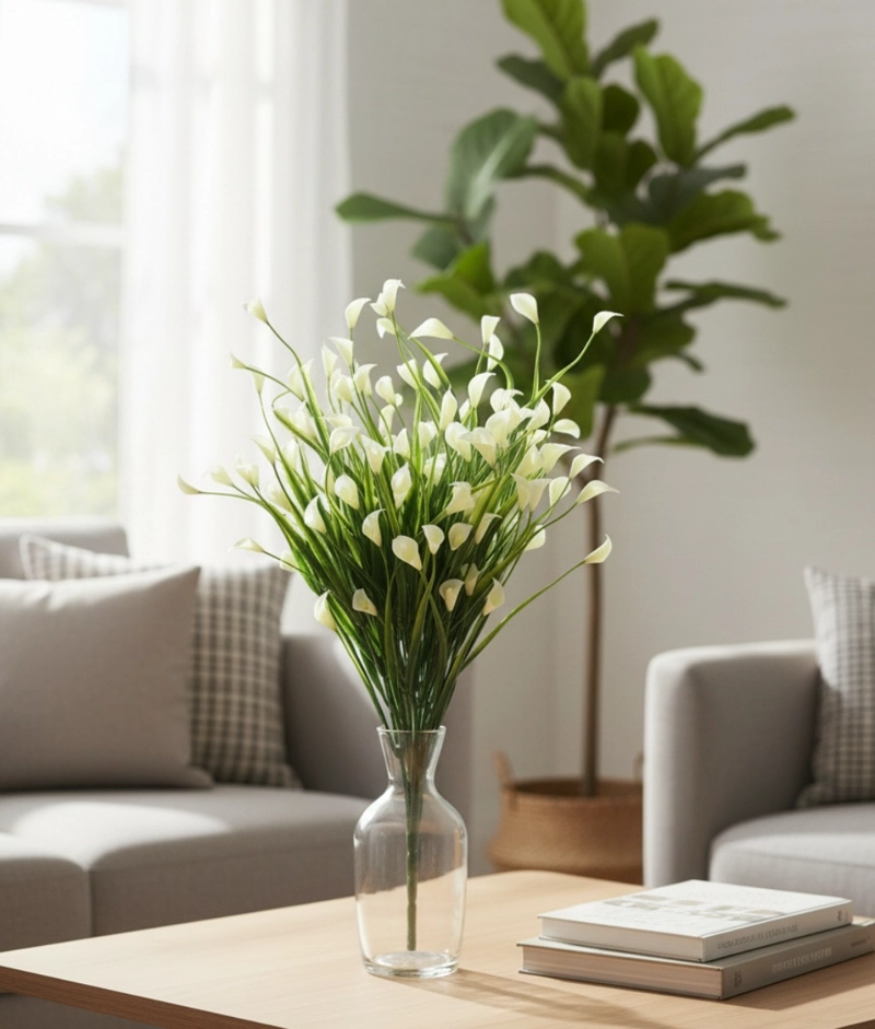 SET 2 FLORES ARTIFICIALES RAMO DECORATIVO ADORNO JHN - 2