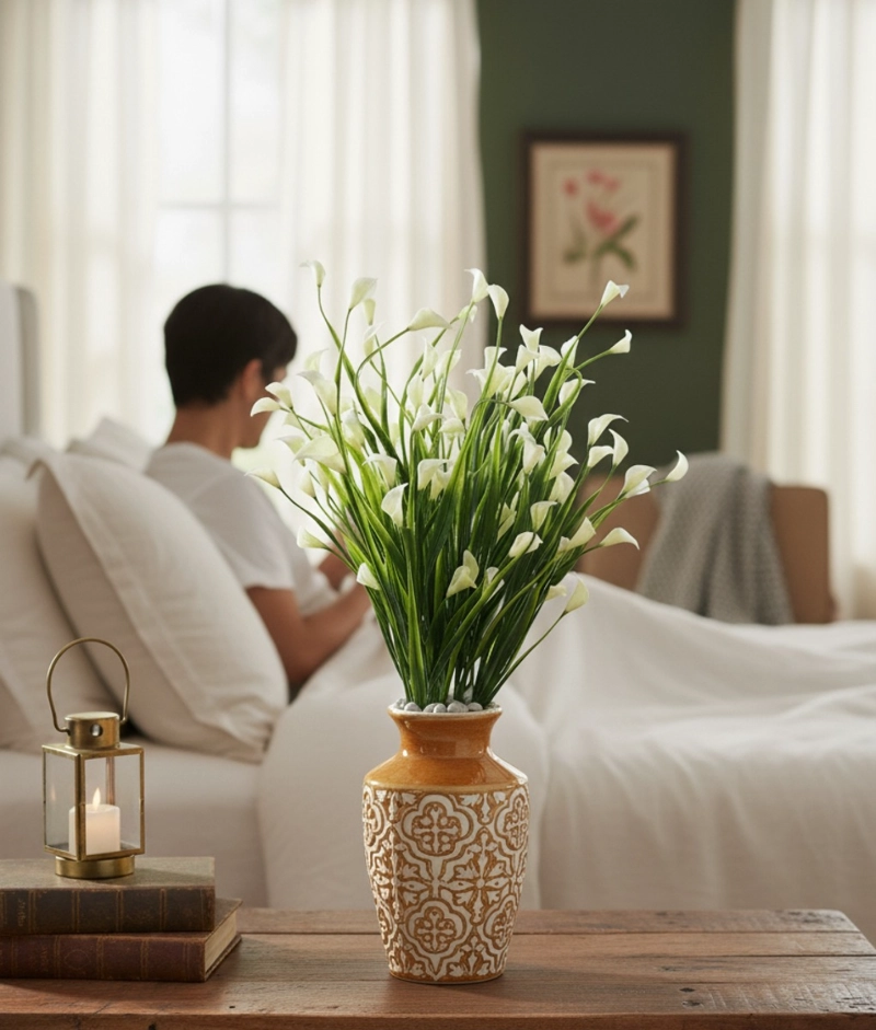 SET 2 FLORES ARTIFICIALES RAMO DECORATIVO ADORNO JHN - 4