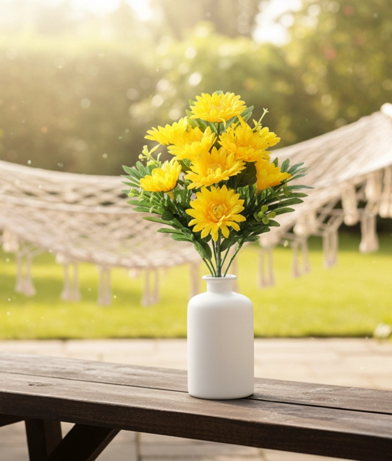 SET 2 FLORES ARTIFICIALES RAMO DECORATIVO GIRASOLES JHN - 2