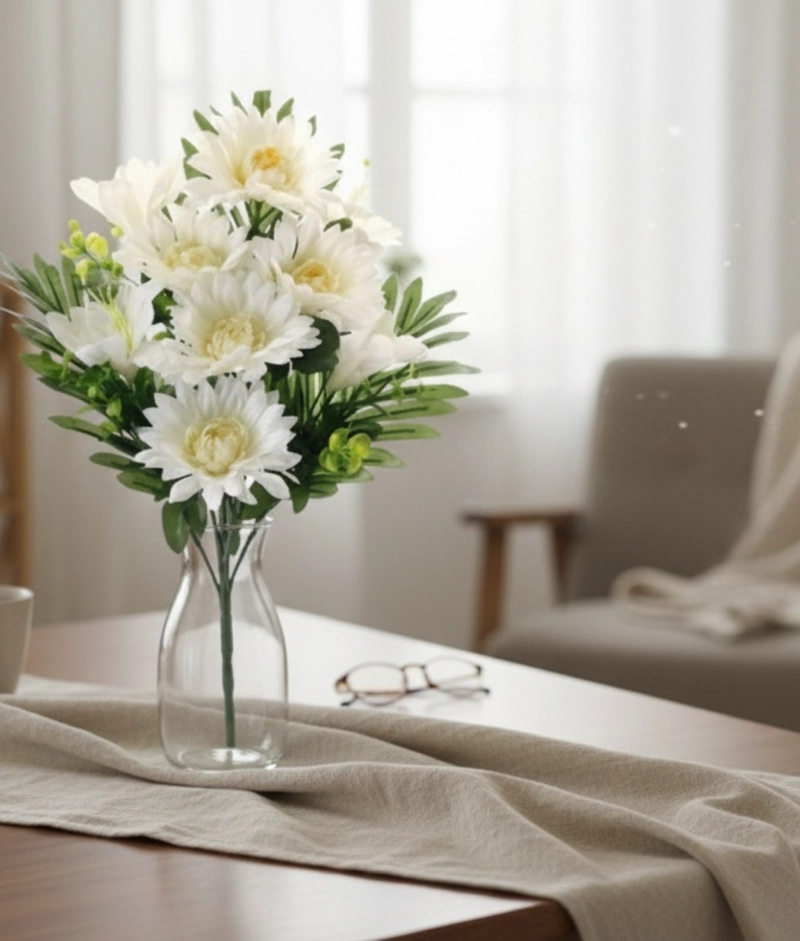 SET 2 FLORES ARTIFICIALES RAMO DECORATIVO GIRASOLES JHN - 8