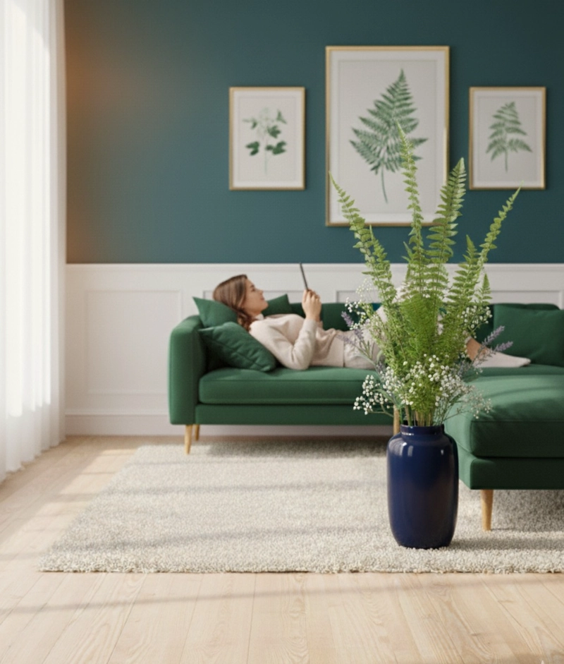 SET 2 PLANTA ARTIFICIAL DECORATIVA HELECHO ENREDADERA JHN - 3
