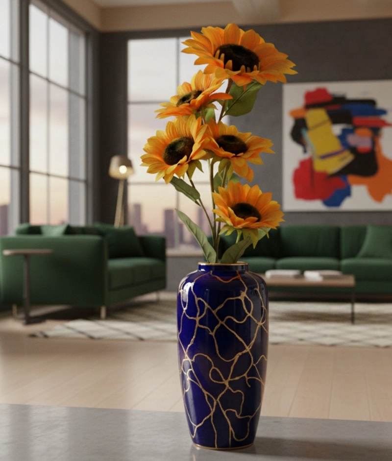 FLORES ARTIFICIALES RAMO DECORATIVO GIRASOLES ADORNO JHN - 6