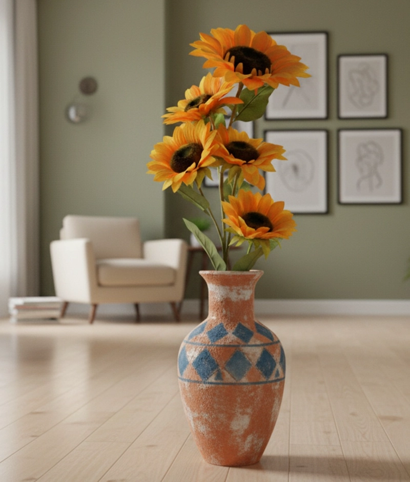 FLORES ARTIFICIALES RAMO DECORATIVO GIRASOLES ADORNO JHN - 9