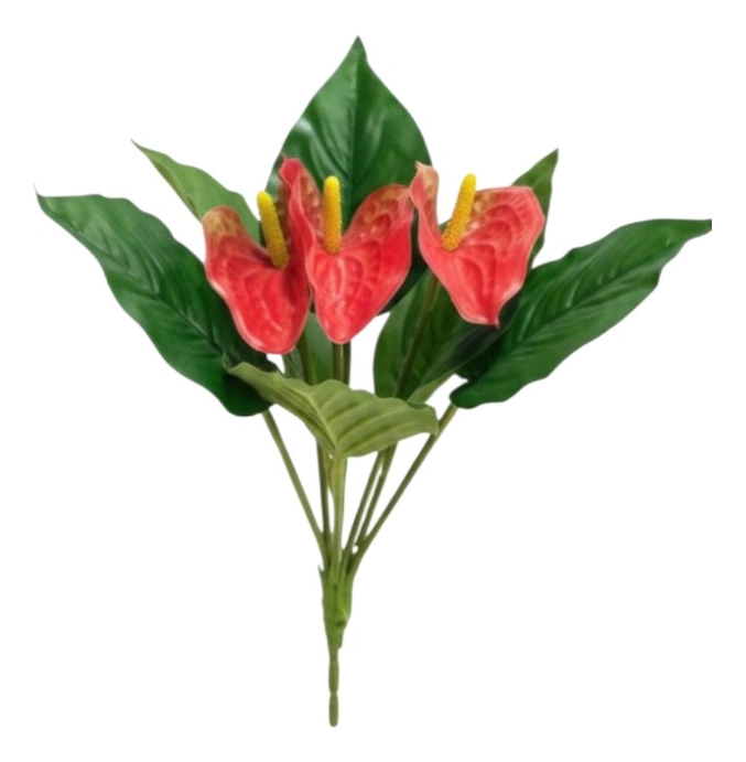 SET 3 FLORES ARTIFICIALES RAMO EXOTICO CALAS ANTURIOS JHN - 3