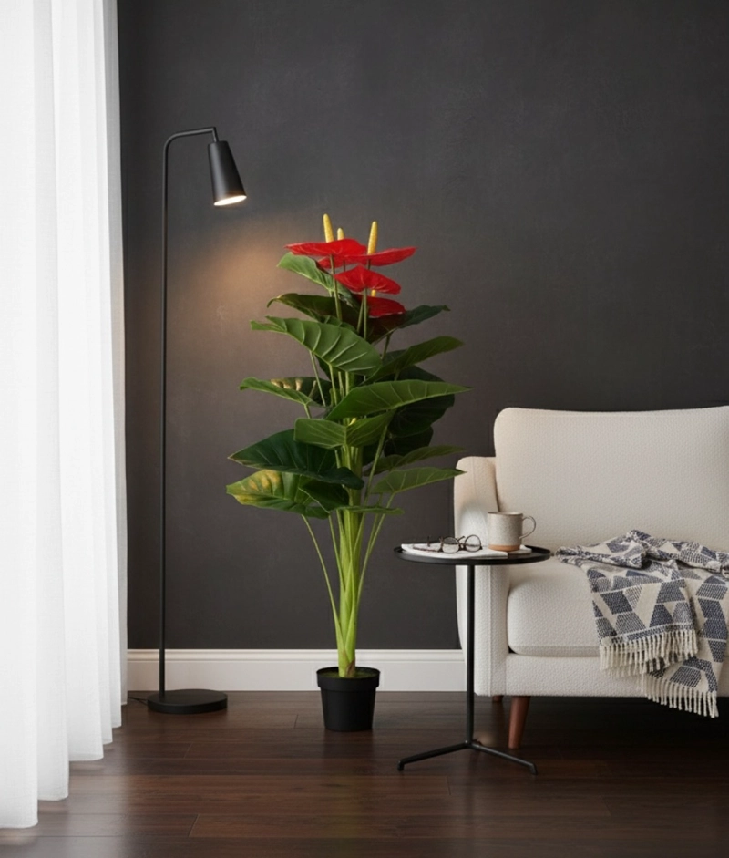PLANTA ARTIFICIAL ANTURIO EXUBERANTE ADORNO HOGAR JHN - 8