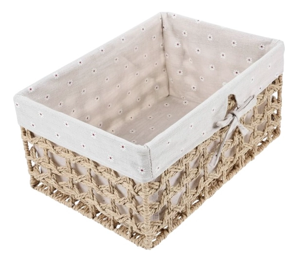 CANASTO DECORATIVO CESTO ORGANIZADOR RUSTICO NATURAL JHN - 3