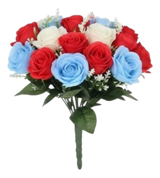 FLORES ARTIFICIALES RAMO ROSAS NOVIA ADORNO DECORACION JHN - 3