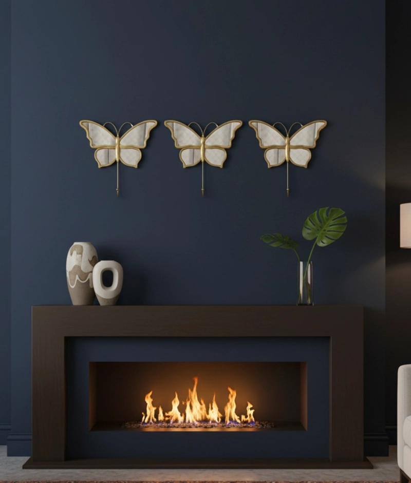 SET 3 ESPEJO DECORATIVO MARIPOSA ADORNO PARED HOGAR JHN - 2