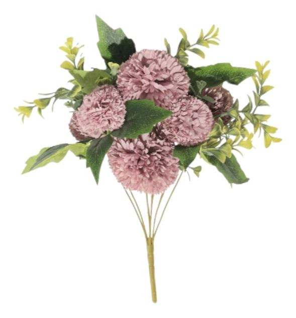 SET 2 RAMO FLORES ARTIFICIALES POMPONES DECORACION HOGAR JHN - 1
