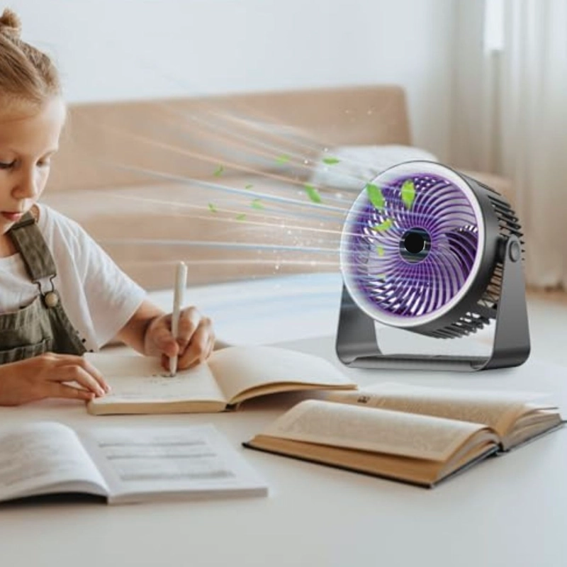 VENTILADOR PORTATIL DE MESA RECARGABLE OFICINA HOGAR LAU - 1