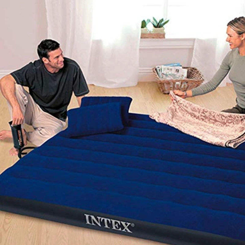 COLCHON INFLABLE QUEEN DOBLE 152×203×25CM VIAJE HOGAR LAU - 3