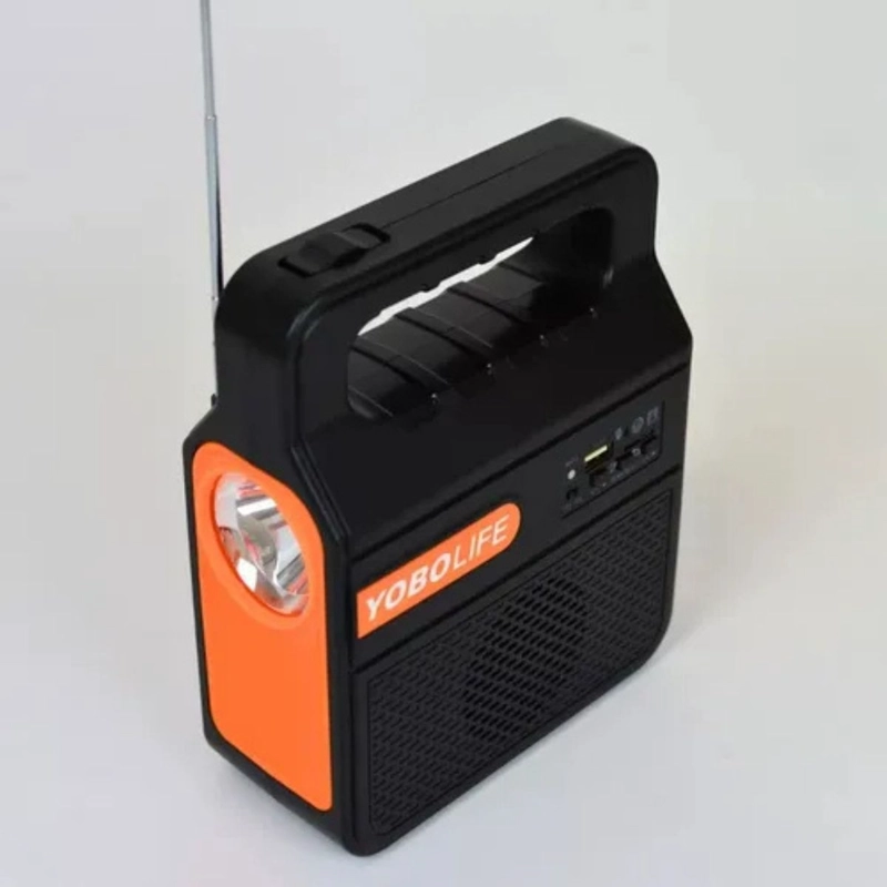 RADIO FM BLUETOOTH LAMPARA LED CARGA SOLAR CAMPING VIAJE LAU - 5