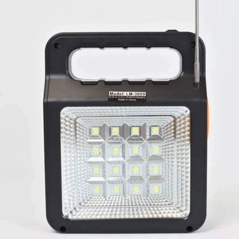 RADIO FM BLUETOOTH LAMPARA LED CARGA SOLAR CAMPING VIAJE LAU - 6