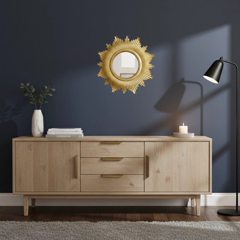 SET 3 ESPEJO DECORATIVO PARED INSPIRACION SOLAR ADORNO JHN - 2