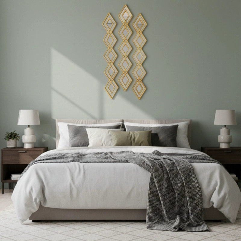 SET 3 ESPEJO PARED DECORATIVO PANEL ARTISTICO DIAMANTE JHN - 2