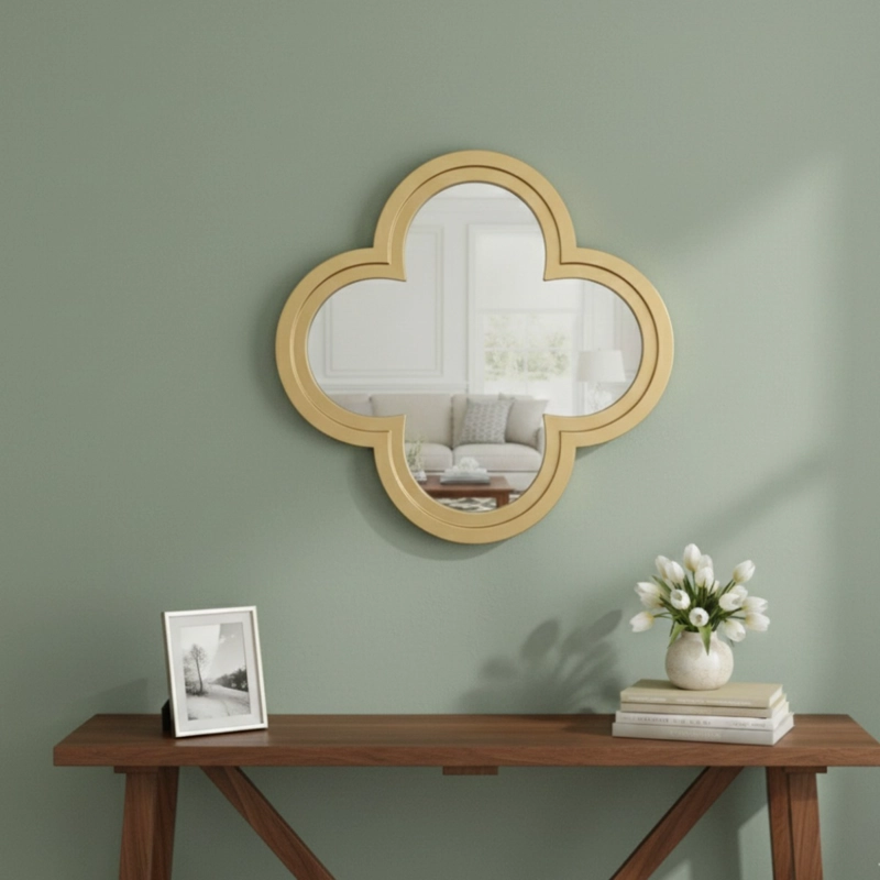 ESPEJO PARED DECORATIVO ESTILO DISEÑO FLOR CIRUELO HOGAR JHN - 2