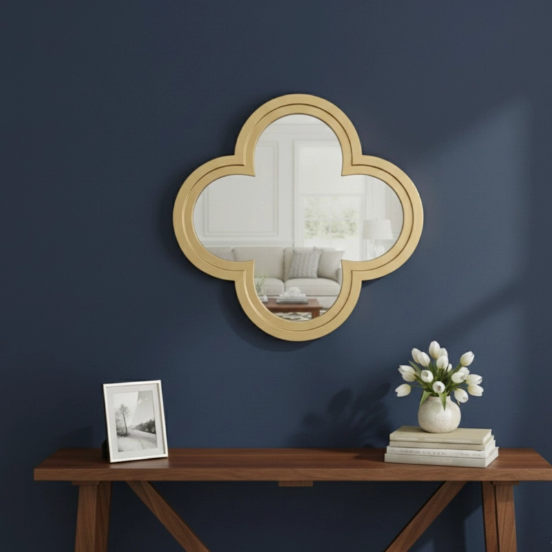 ESPEJO PARED DECORATIVO ESTILO DISEÑO FLOR CIRUELO HOGAR JHN - 8