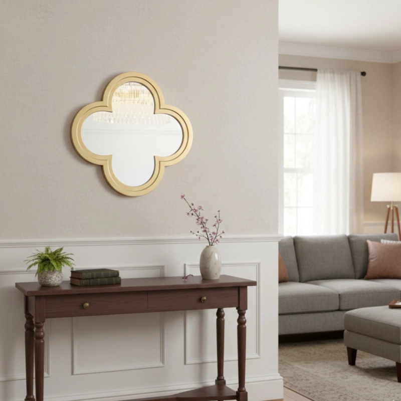 ESPEJO PARED DECORATIVO ESTILO DISEÑO FLOR CIRUELO HOGAR JHN - 10
