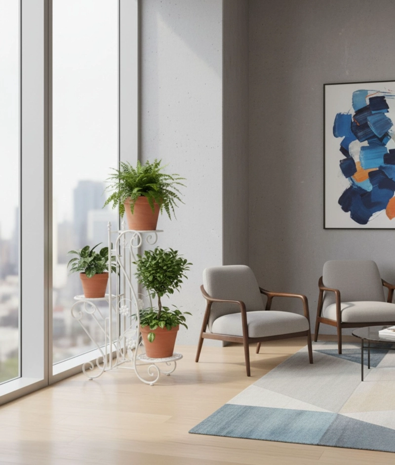 PORTA MACETA SOPORTE VERTICAL DECORATIVO 3 NIVELES JHN - 9