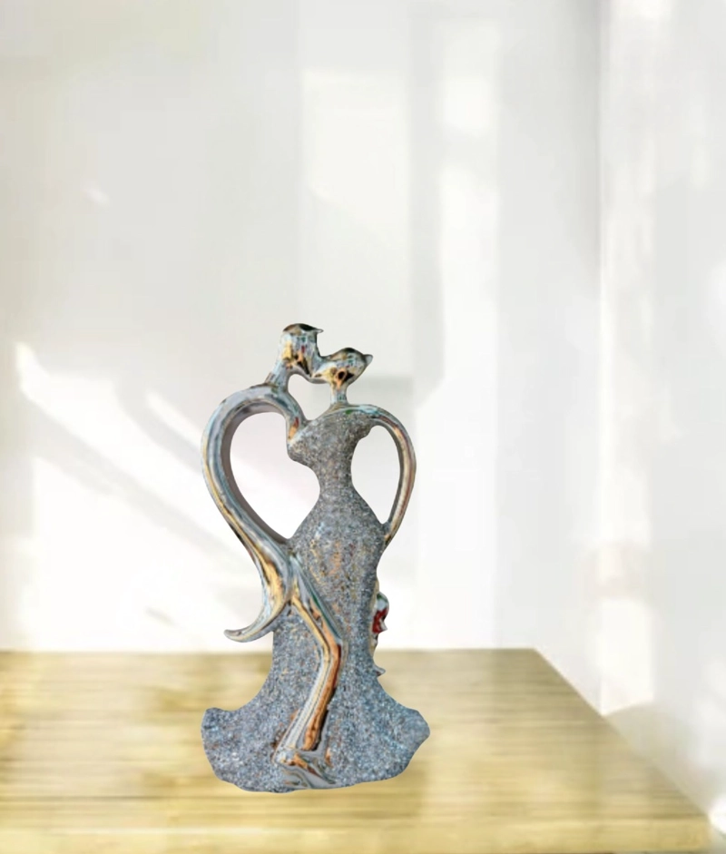 ESTATUA ADORNO PAREJA ABSTRACTA FIGURA DECORATIVA JHN - 2