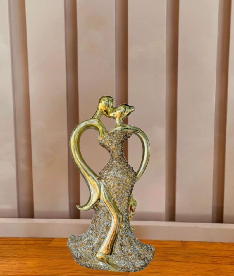 ESTATUA ADORNO PAREJA ABSTRACTA FIGURA DECORATIVA JHN - 8