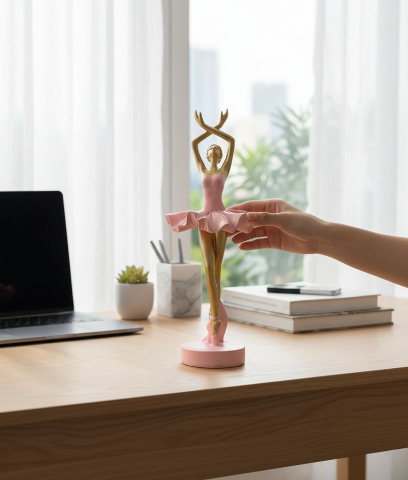 ESTATUA DECORATIVA FIGURA BAILARINA BALLET ADORNO JHN - 4