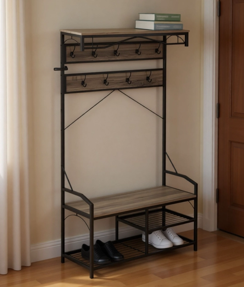PERCHERO MULTIFUNCIONAL DECORATIVO ORGANIZADOR MULTIPLE JHN - 2