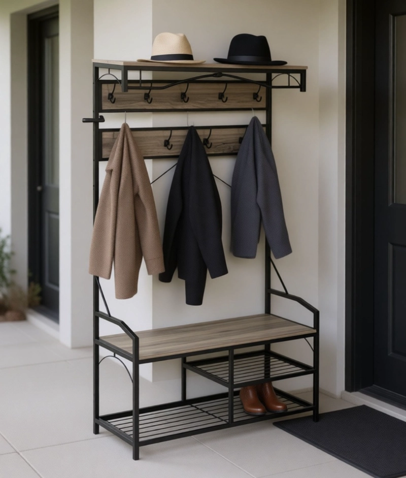 PERCHERO MULTIFUNCIONAL DECORATIVO ORGANIZADOR MULTIPLE JHN - 8