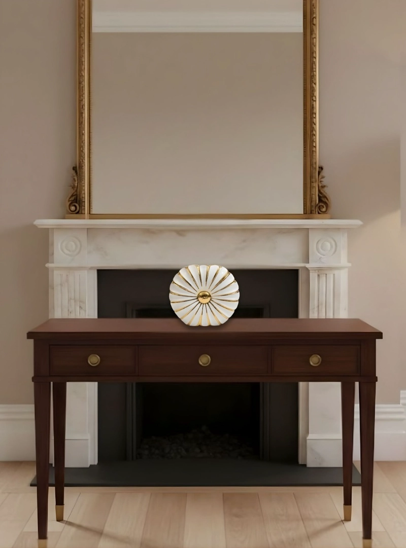 FLORERO DECORATIVO ELEGANTE DETALLE ORNAMENTAL CONTRASTE JHN - 7