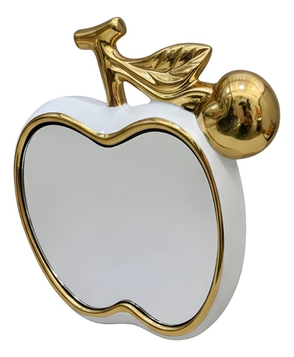 ESPEJO DECORATIVO MESA FORMA MANZANA ADORNO HOGAR JHN - 3