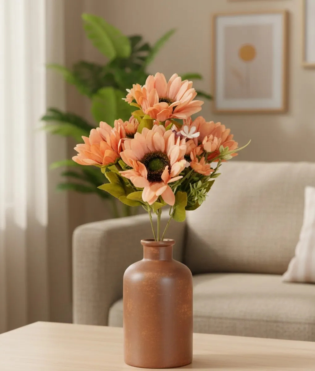 SET 2 RAMO FLORAL ARTIFICIAL SILVESTRE ADORNO DECORATIVO JHN - 10