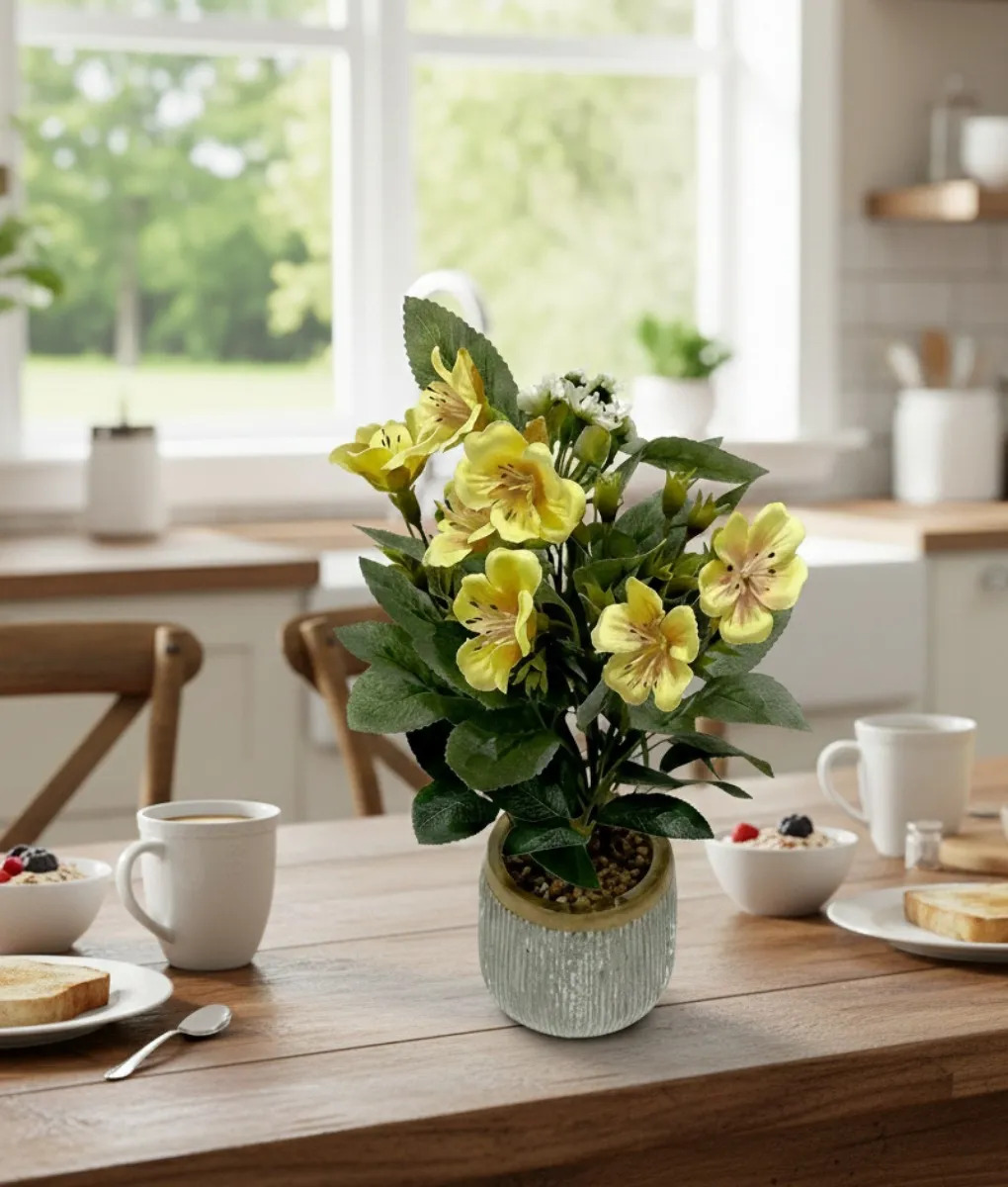 PLANTA DECORATIVA ARTIFICIAL ESTILO FLORAL CAMPIÑA JHN - 9