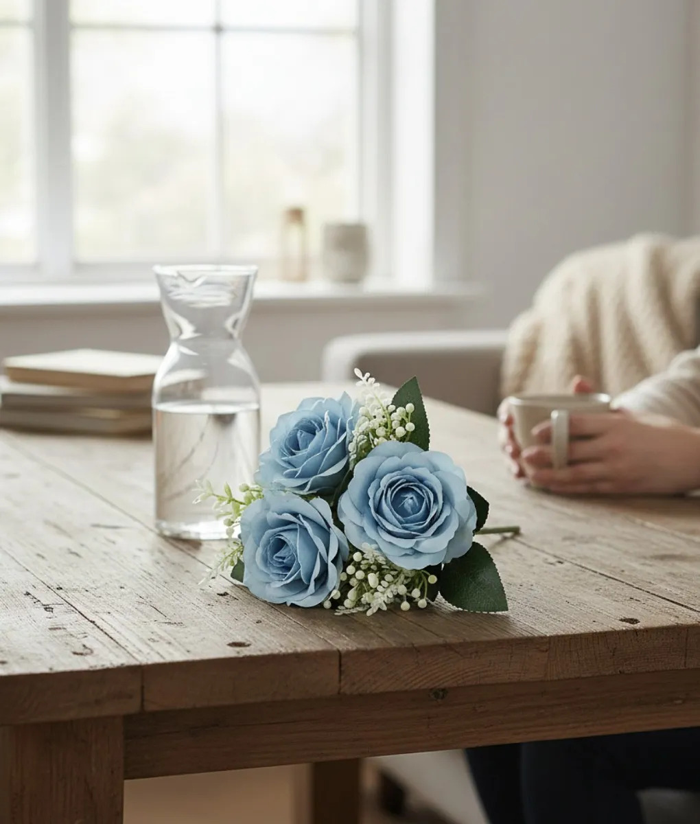 SET 3 FLORES ARTIFICIALES SILVESTRES RAMO DECORATIVO JHN - 7