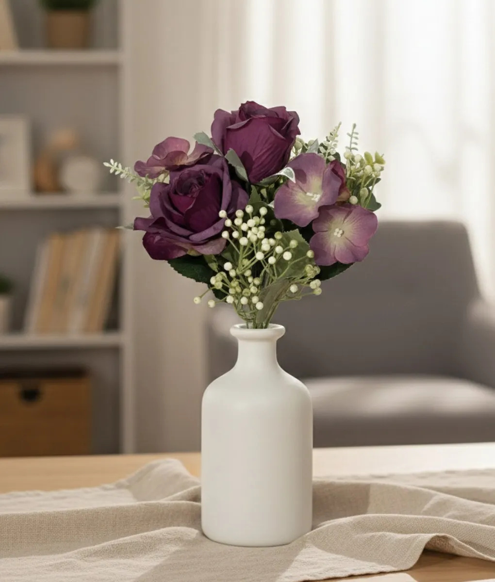 SET 3 FLORES ARTIFICIALES SILVESTRES RAMO DECORATIVO JHN - 10
