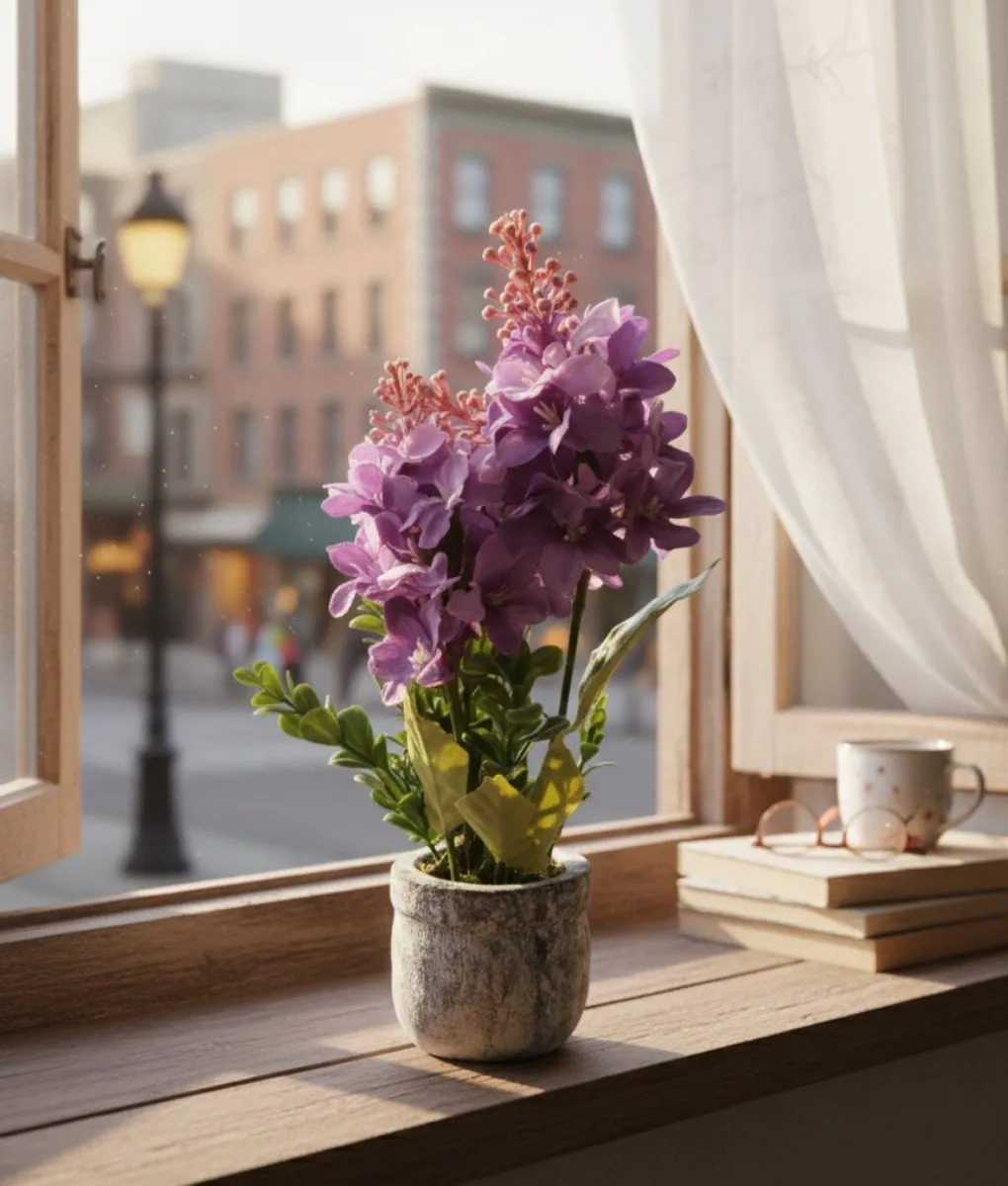 PLANTA DECORATIVA ARTIFICIAL RAMILLETE FLORAL HOGAR JHN - 2