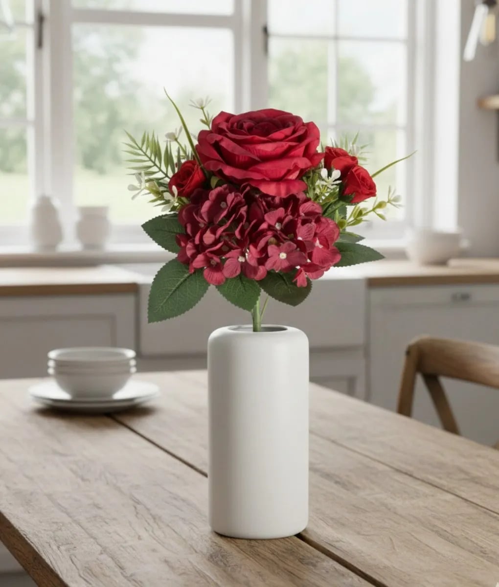 SET 2 RAMO FLORAL ARTIFICIAL DECORATIVO RAMILLETE JHN - 10