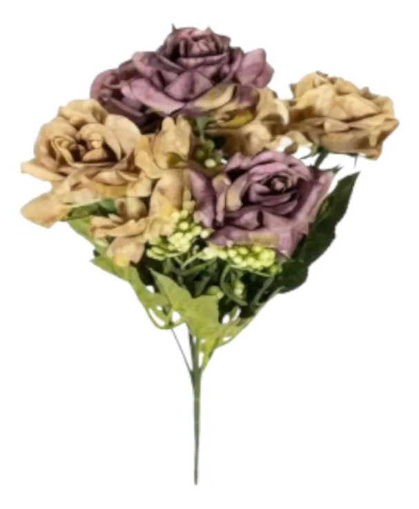 SET 4 FLORES DECORATIVAS ARTIFICIALES RAMO FLORACION JHN - 3