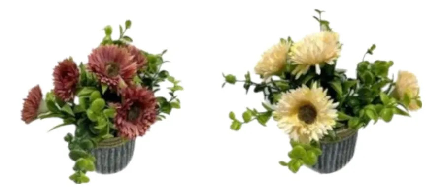 PLANTA DECORATIVA ARTIFICIAL CRISANTEMOS SILVESTRES JHN - 3