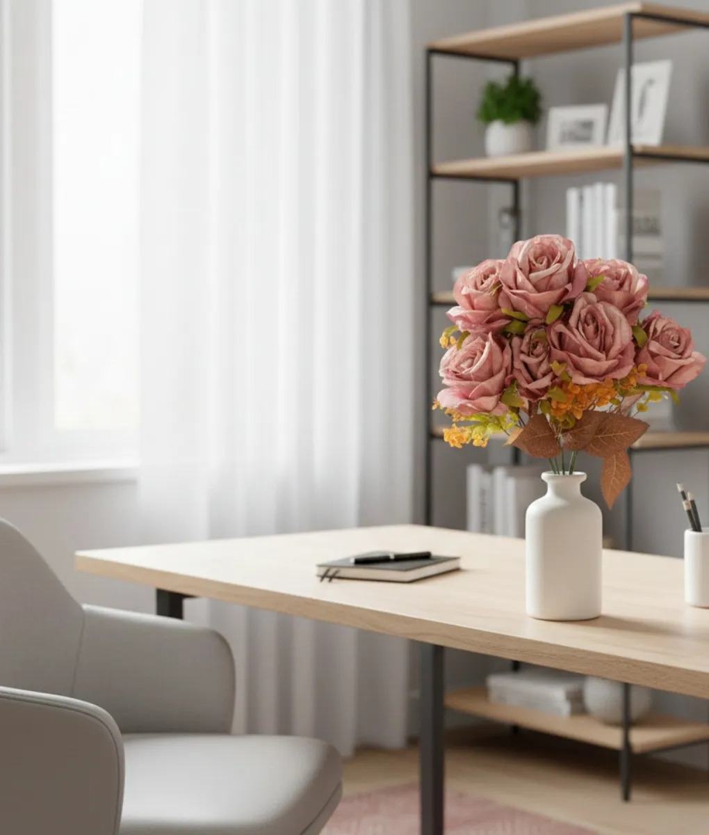 FLOR ARTIFICIAL RAMO DECORATIVO BELLEZA DISEÑO REALISTA JHN - 10