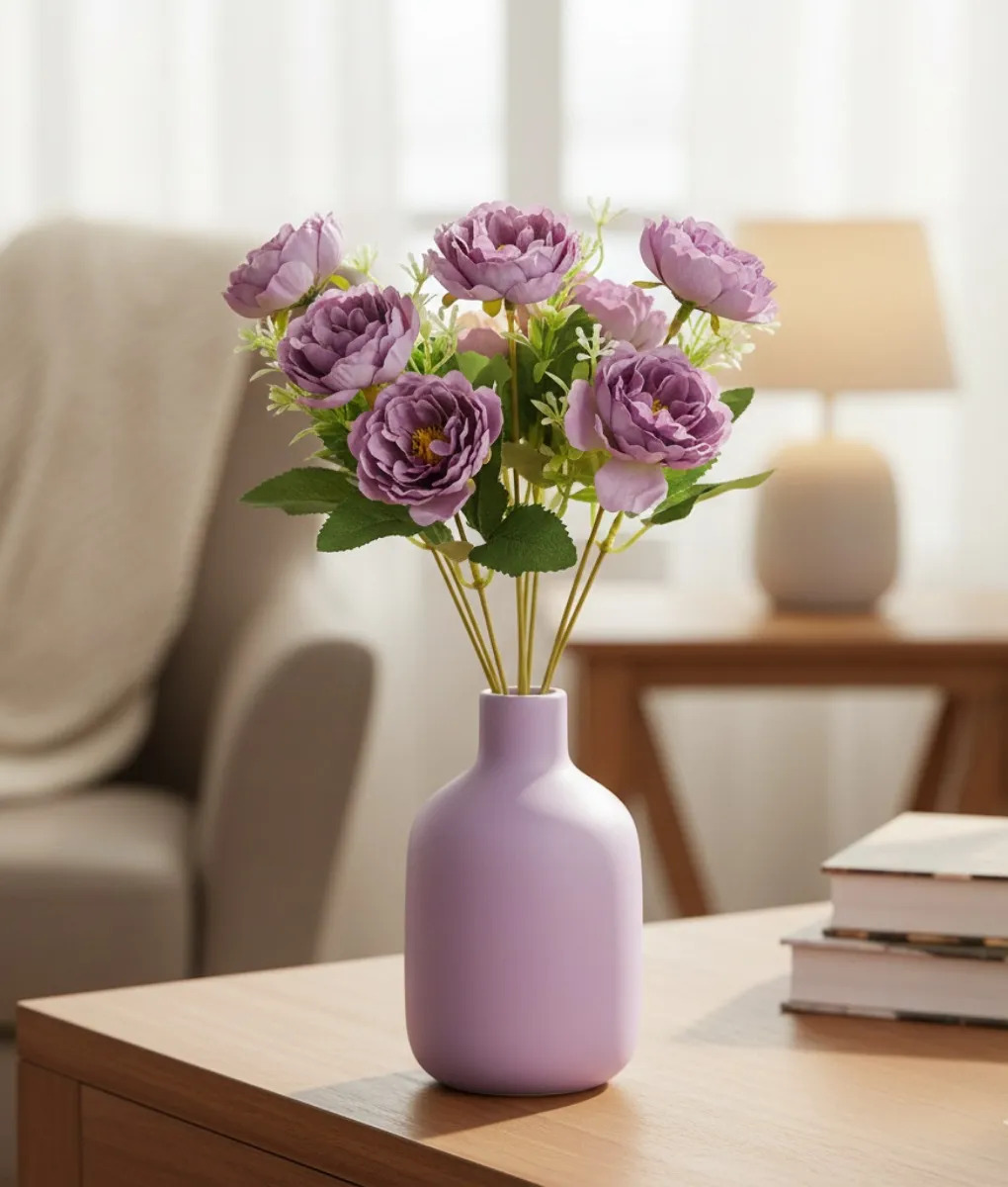 SET 6 FLORES ARTIFICIALES DECORATIVA RAMO BELLEZA ADORNO JHN - 7