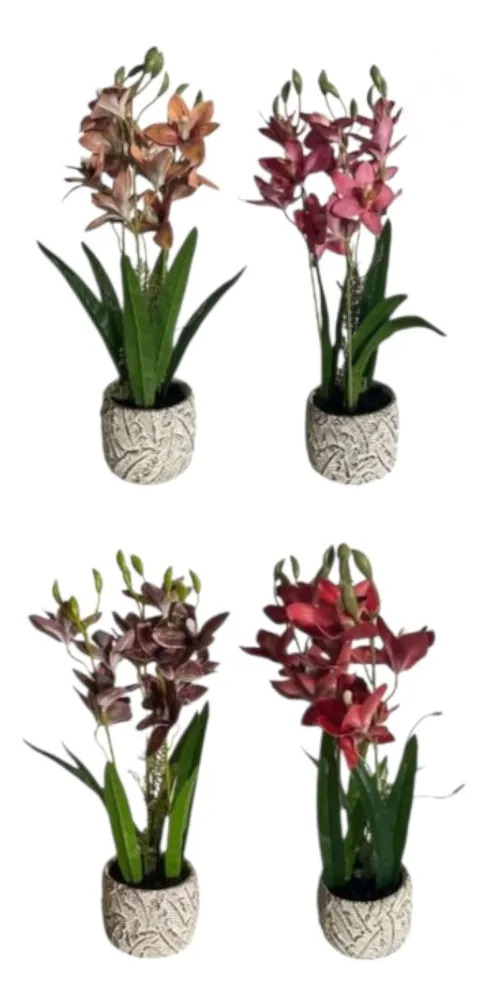 PLANTA DECORATIVA ARTIFICIAL ORQUIDEAS EXOTICAS RELIEVE JHN - 3