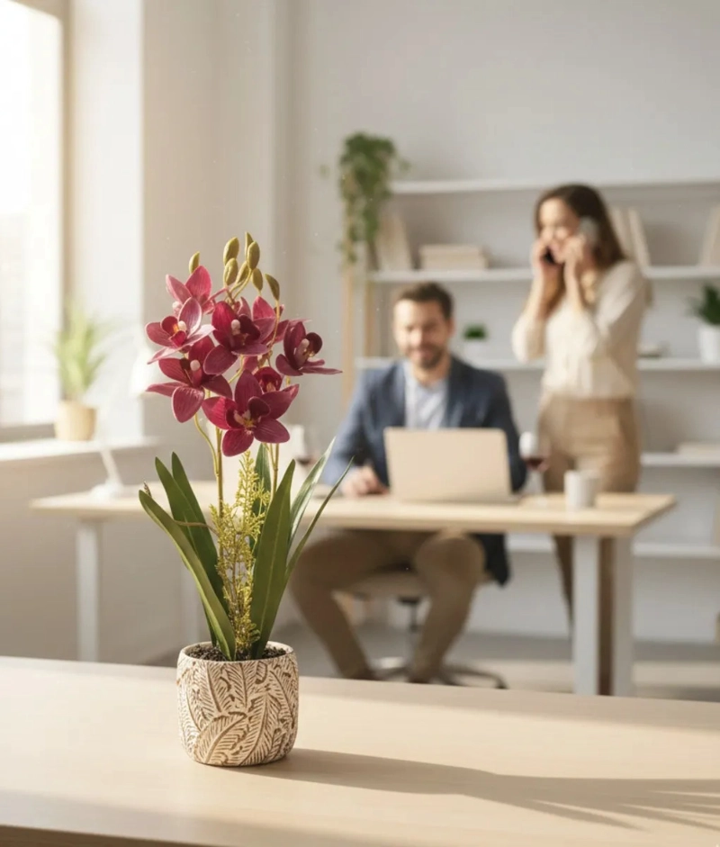 PLANTA DECORATIVA ARTIFICIAL ORQUIDEAS EXOTICAS RELIEVE JHN - 5
