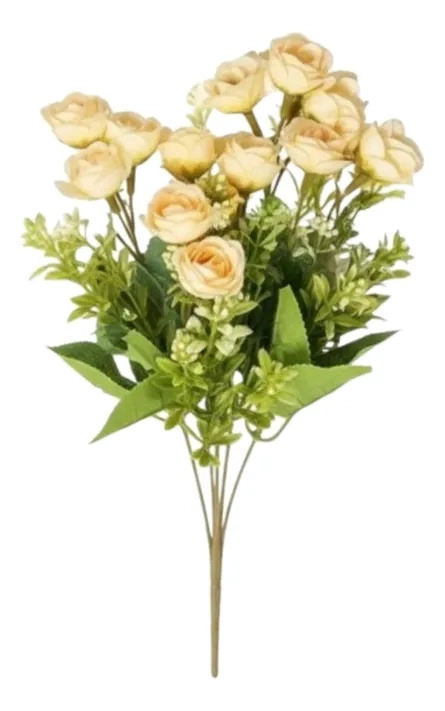SET 3 FLORES ARTIFICIALES ROSAS DECORATIVA RAMO BELLEZA JHN - 3