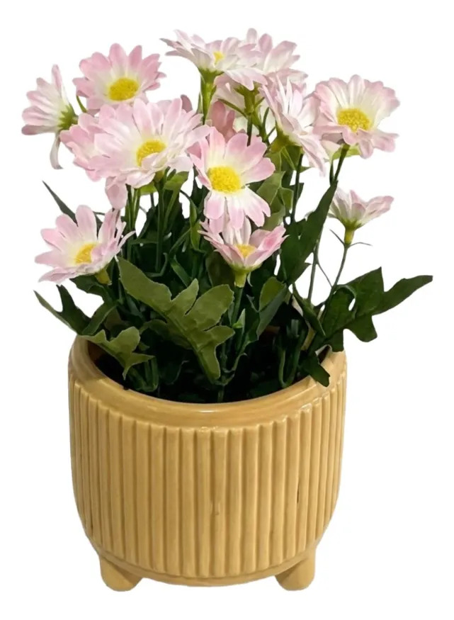 PLANTA ARTIFICIAL DECORATIVA MARGARITAS ESTILO ACANALADO JHN - 1