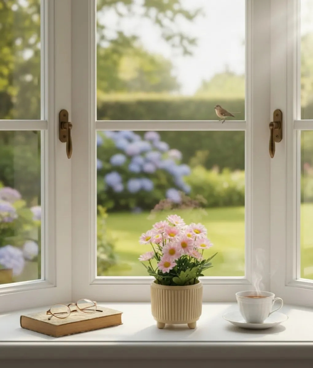 PLANTA ARTIFICIAL DECORATIVA MARGARITAS ESTILO ACANALADO JHN - 9