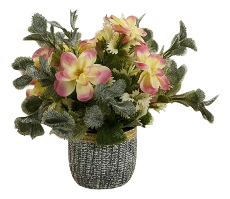 PLANTA ARTIFICIAL DECORATIVA ACUARELADA CESTERIA RUSTICA JHN - 1